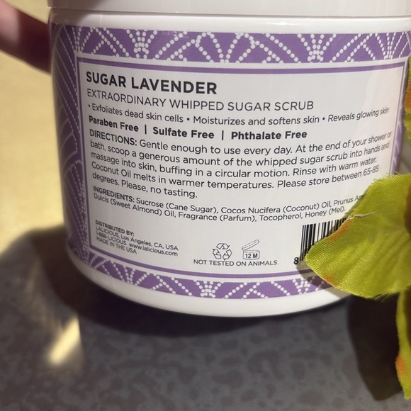 Lalicious Sugar Lavender Sugar Scrub, 16 oz - Picture 3 of 3